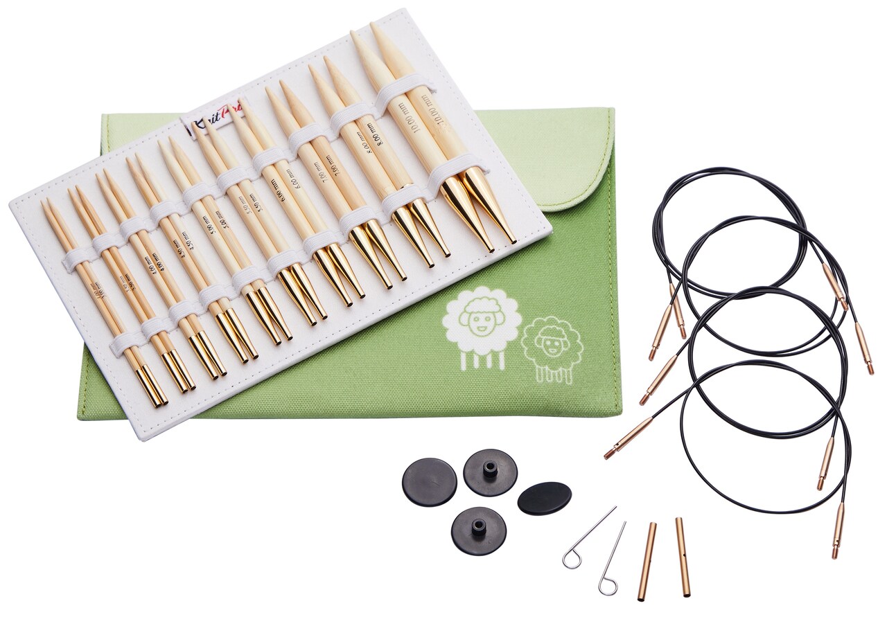 KnitPro-Bamboo Deluxe Interchangeable Needle Set-Assorted Sizes